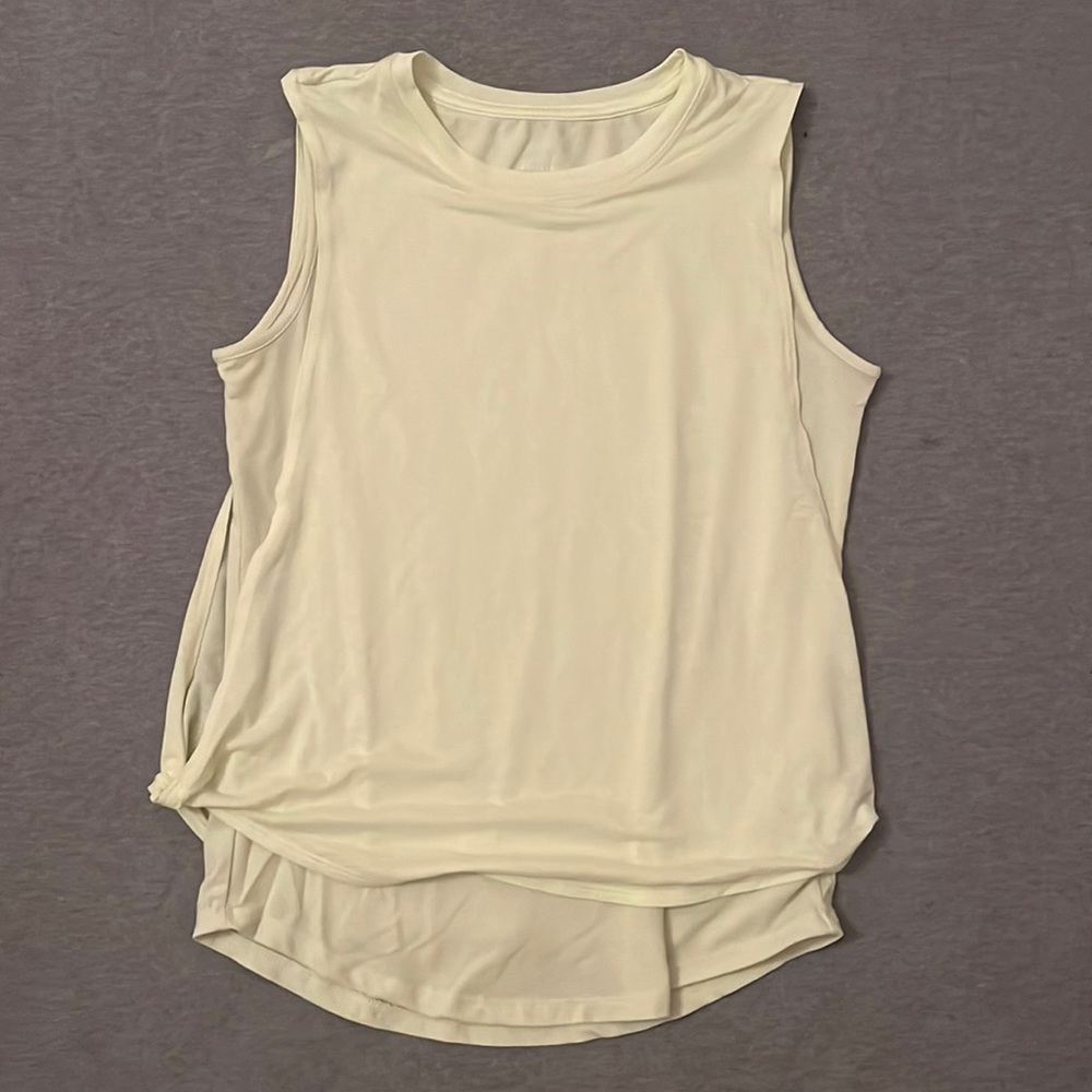 neon yellow - work out tank - athleta kids